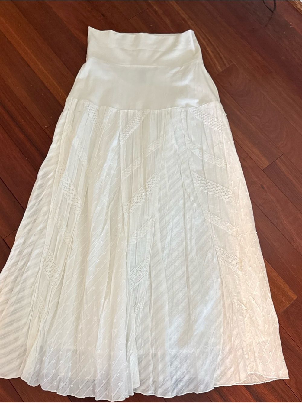 SW Skirt Womens Med 100% Cotton Fully Lined Gathers - Could Be A Dress Too